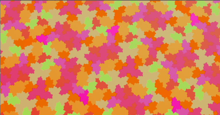 Flat color hat tiling