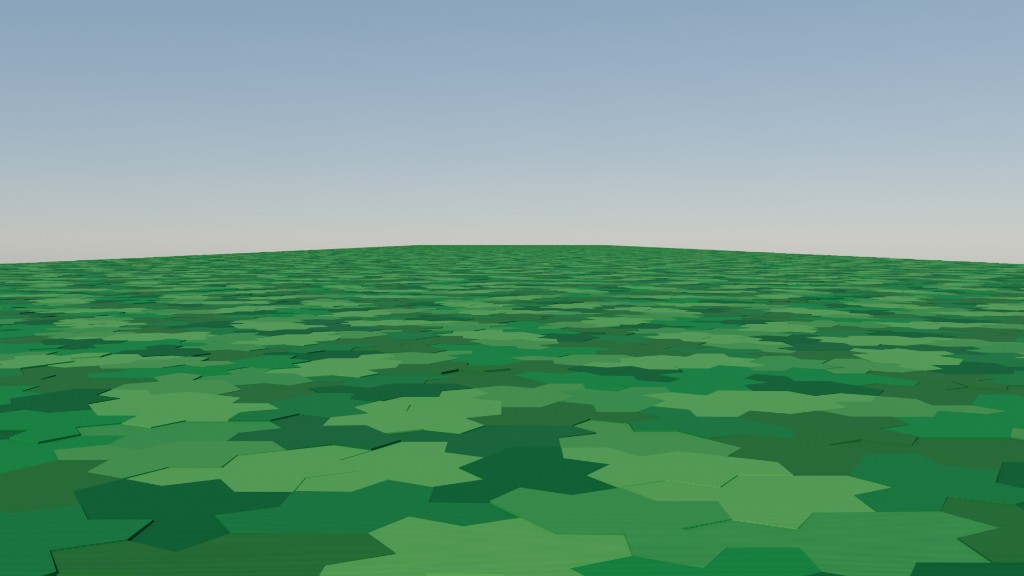 Green monotile landscape