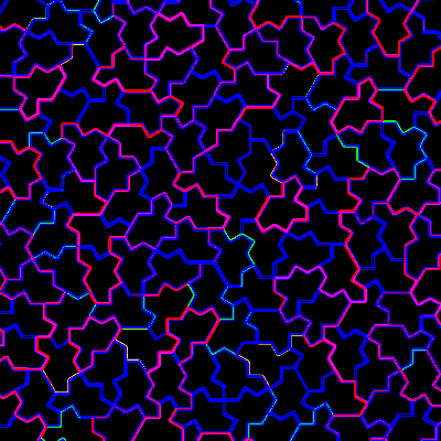 Neon spectre outlines on black