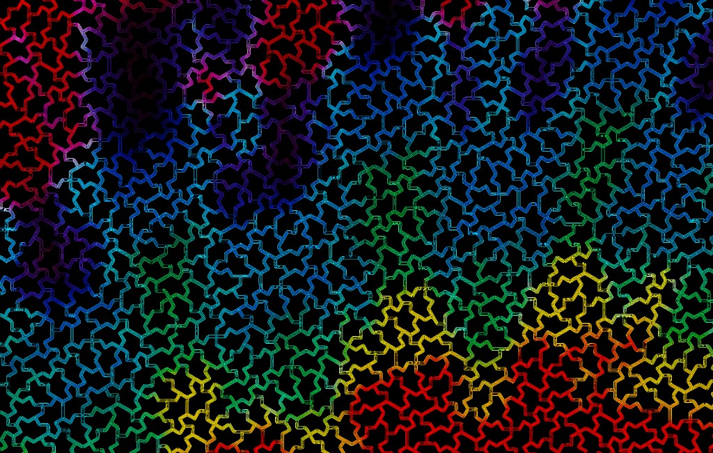 Rainbow gradient spectre lattice