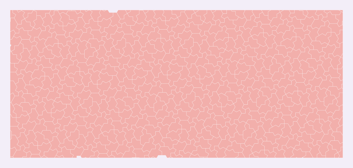 Soft pastel aperiodic packing pattern as a geometric scaffold