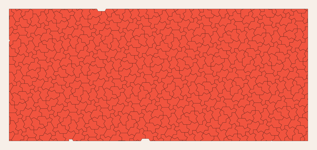 Colorful labeled aperiodic monotile patch for classroom demonstration