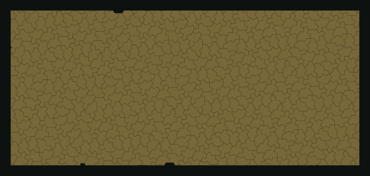 Height-mapped aperiodic tile array as a repeatable navigation test surface