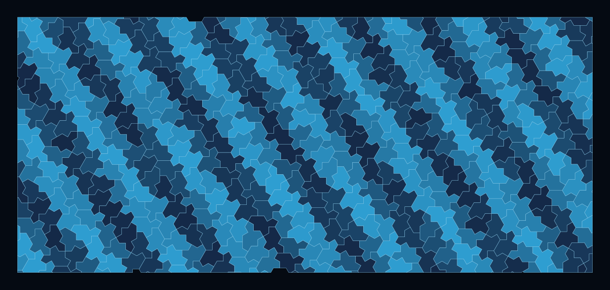 Aperiodic tile array styled for wave and diffraction studies